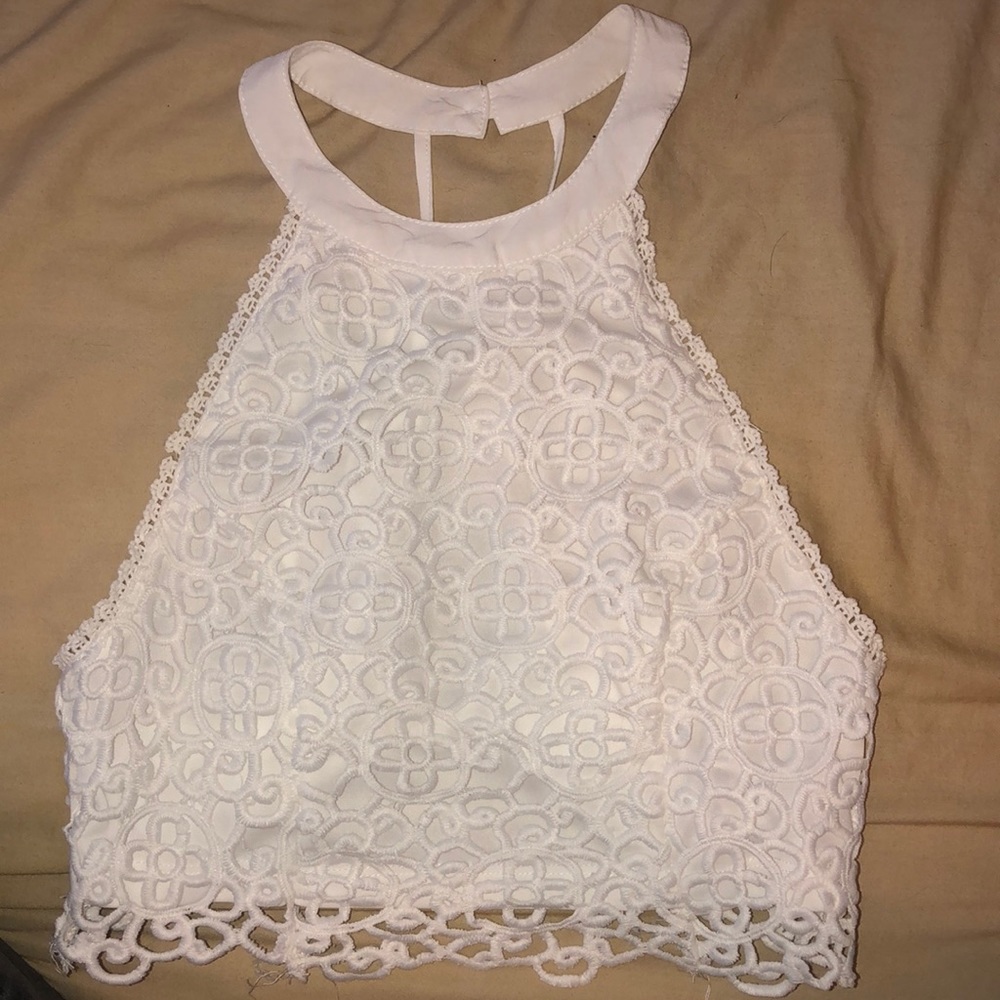 White crop top